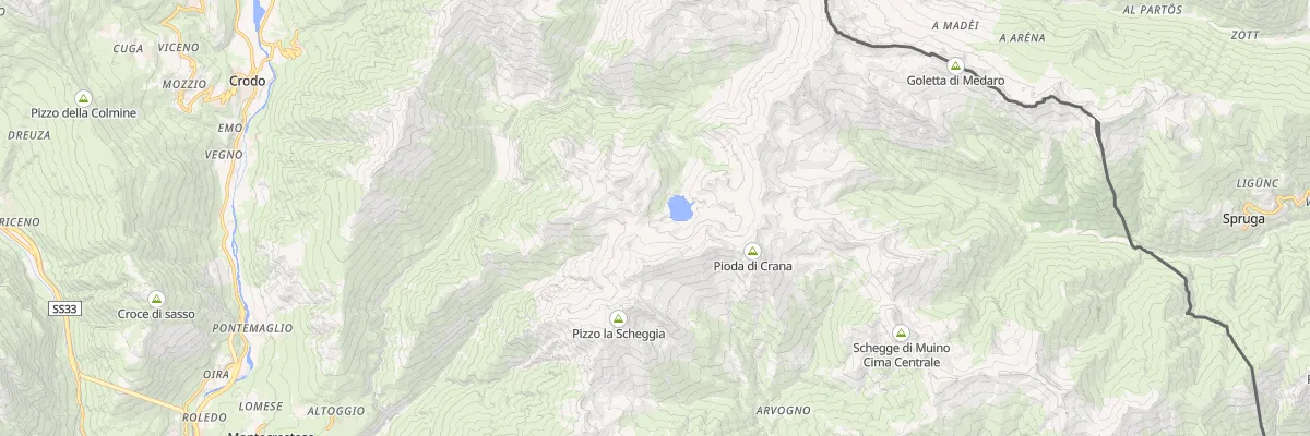 Mappa escursioni Valle Agarina