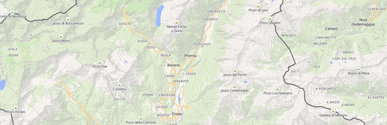 Mappa escursioni Valle Antigorio