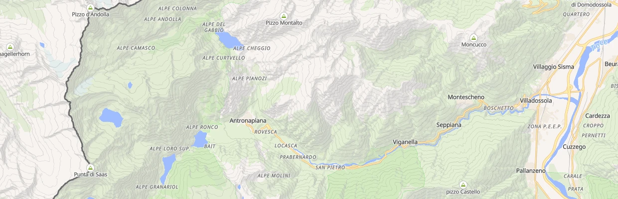 Mappa escursioni Valle Antrona