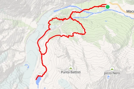 Mappa dell’escursione al Lago delle Locce