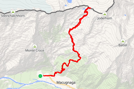 Mappa Passo del Monte Moro