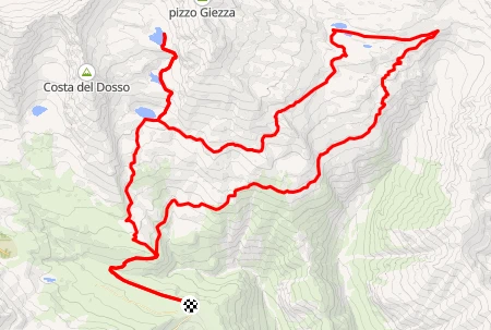 Mappa Laghi Variola e Paioni